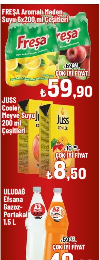 Fresha Aromalı Maden Suyu 6X200 Ml Çeşitleri