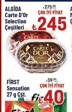 Algida Carte D'Or Selection Çeşitleri