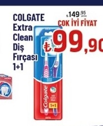 Colgate Extra Clean Diş Fırçası 1+1
