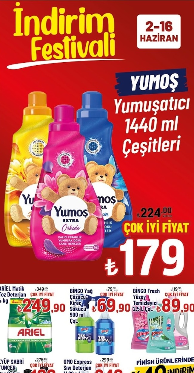 Yumoş Yumuşatıcı 1440 Ml Çeşitleri