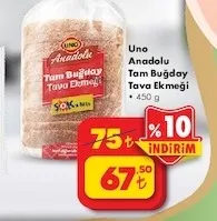 Uno Anadolu Tam Buğday Taya Ekmeği 450 G