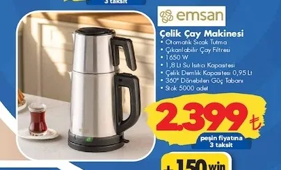 Emsan Çelik Çay Makinesi