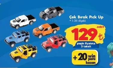 Çek Bırak Pick Up 1:36 Ölçekli