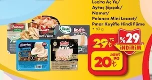 Lezita Aç Ye/Aytaç Şipşak/Namet/Polonez Mini Lezzet/Pınar Keyifle Hindi Füme 60 G