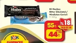 Eti Hoşbeş Bitter Çikolatalı/Hindistan Cevizli 142 G