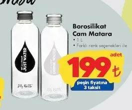 Borosilikat Cam Matara 1 L