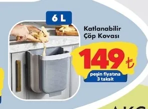Katlanabilir Çöp Kovası 6 L