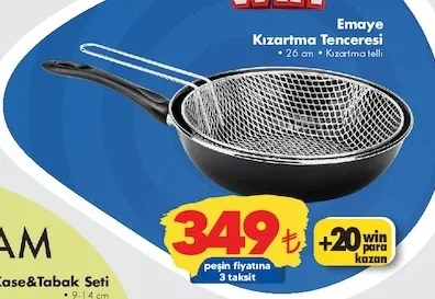 Emaye Kızartma Tenceresi 26 Cm