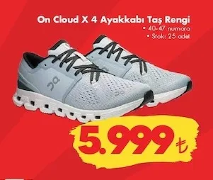 On Cloud X 4 Ayakkabı Taş Rengi