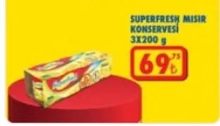 Superfresh Mısır Konservesi 3X200 G