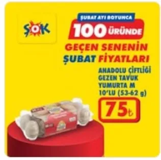 Anadolu Çiftliği Gezen Tavuk Yumurta M 10'Lu (53-62 G)