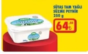 Sütaş Tam Yağlı Süzme Peynir 250 G
