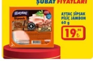 Aytaç Şipsak Piliç Jambon 60 G