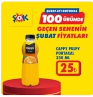 Cappy Pulpy Portakal 330 Ml
