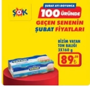 Bizim Vatan Ton Balığı 2X160 G