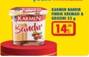 Karmen Bandır Fındık Kreması & Grissini 52 G