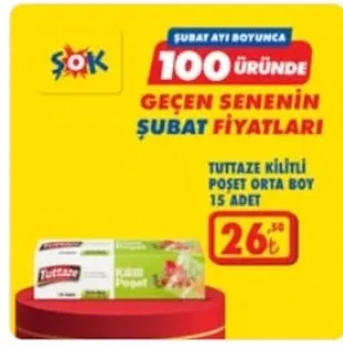 Tuttaze Kilitli Poşet Orta Boy 15 Adet