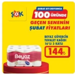 Beyaz Güvercin Tuvalet Kağıdı 16'Lı 3 Katlı