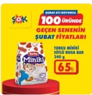 Torku Miniki Sütlü Nuga Bar 240 G