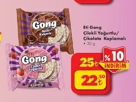 Eti Gong Çilekli Yoğurtlu/ Çikolata Kaplamalı 30 G