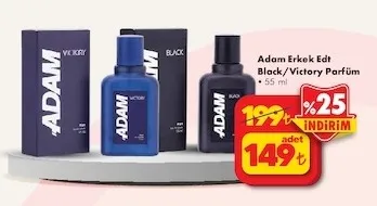 Adam Erkek Edt Black/Victory Parfüm 55 Ml