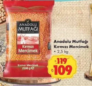 Anadolu Mutfağı Kırmızı Mercimek 2,5 Kg