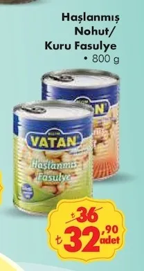 Haşlanmış Nohut/Kuru Fasulye 800 G