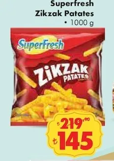 Superfresh Zikzak Patates 1000 G