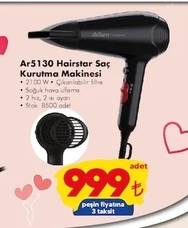 Arzum Ar5130 Hairstar Saç Kurutma Makinesi
