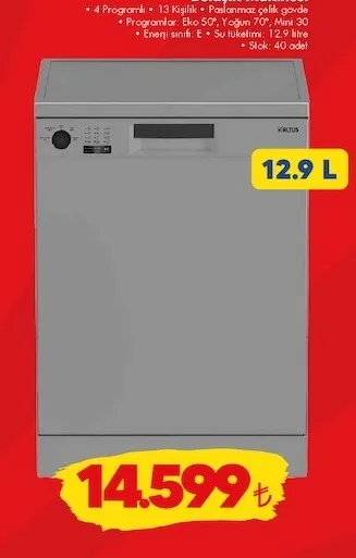 Altus 13 Kişilik Bulaşık Makinesi