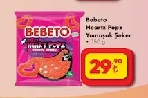 Bebeto Heartz Popz Yumuşak Şeker 150 G