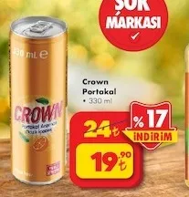 Crown Portakal 330 Ml
