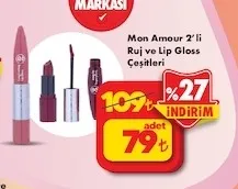 Mon Amour 2'Li Ruj Ve Lip Gloss Çeşitleri