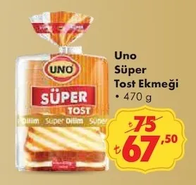 Uno Süper Tost Ekmeği 470 G