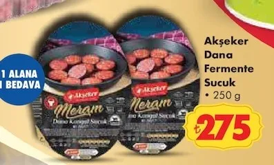 Akşeker Dana Fermente Sucuk 250 G