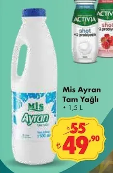 Mis Ayran Tam Yağlı 1,5 L