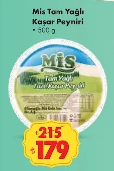 Mis Tam Yağlı Kaşar Peyniri 500 G