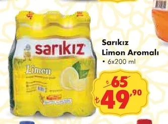 Sarıkız Limon Aromalı 6X200 Ml