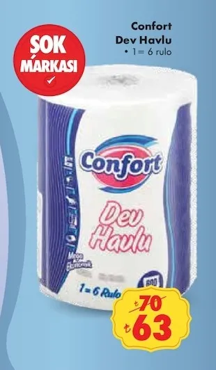 Confort Dev Havlu 1=6 Rulo