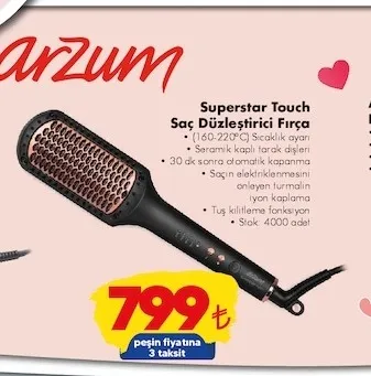 Arzum Superstar Touch Saç Düzleştirici Fırça