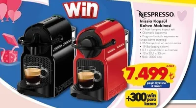Nespresso Inissia Kapsül Kahve Makinesi