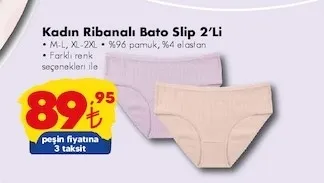 Kadın Ribanalı Bato Slip 2'Li