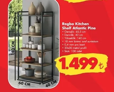 Regba Kitchen Shelf Atlantic Pine