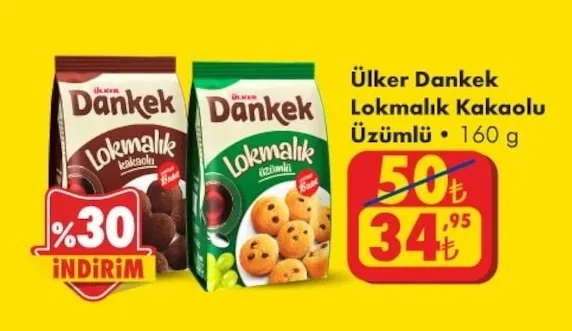 Ülker Dankek Lokmalık Kakaolu Üzümlü 160 G