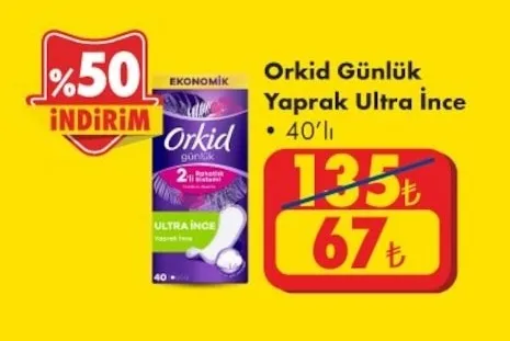 Orkid Günlük Yaprak Ultra İnce 40'Lı