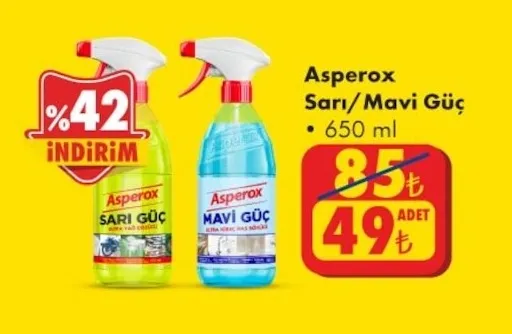 Asperox Sarı/Mavi Güç 650 Ml