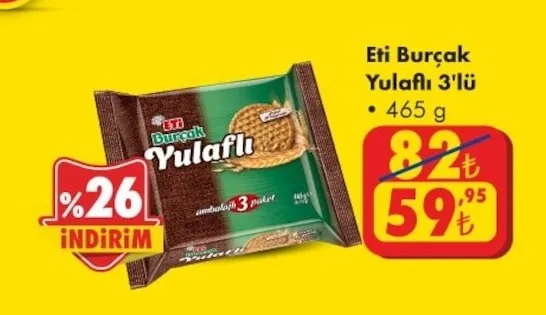 Eti Burçak Yulaflı 3'Lü 465 G