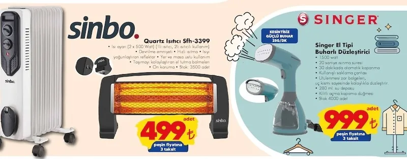 Sinbo Quartz Isıtıcı Sfh-3399