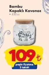 Bambu Kapaklı Kavanoz 630 Cc