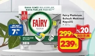 Fairy Platinum Bulaşık Makinesi Kapsülü 30'Lu